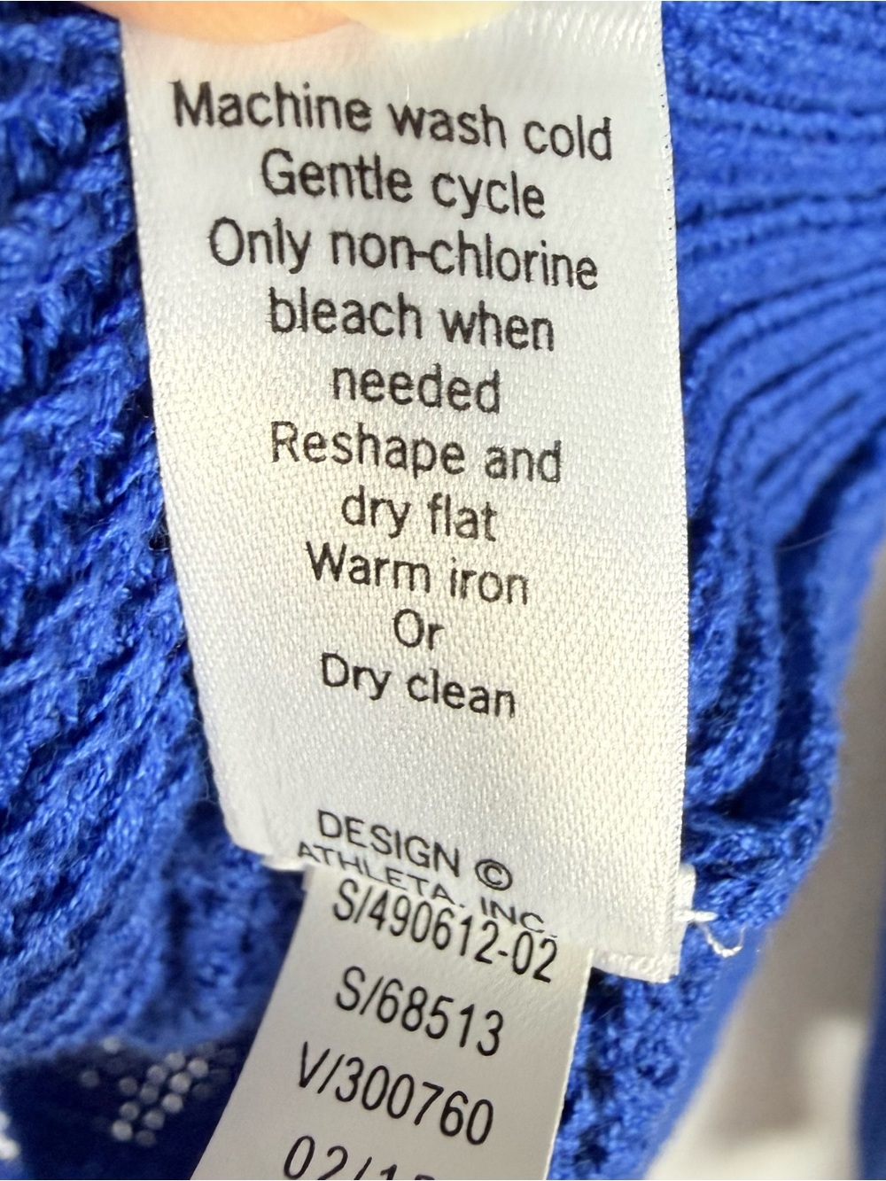 Athleta Caspian Blue Sweater Zip Open Knit Cardigan S Tennis Preppy Resortwear - Picture 7 of 8